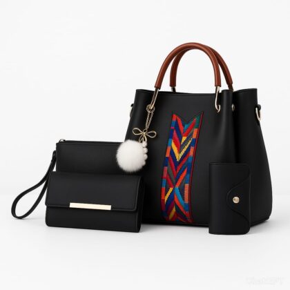 Women’s 4 Pcs Beautiful PU Leather Hand Bag